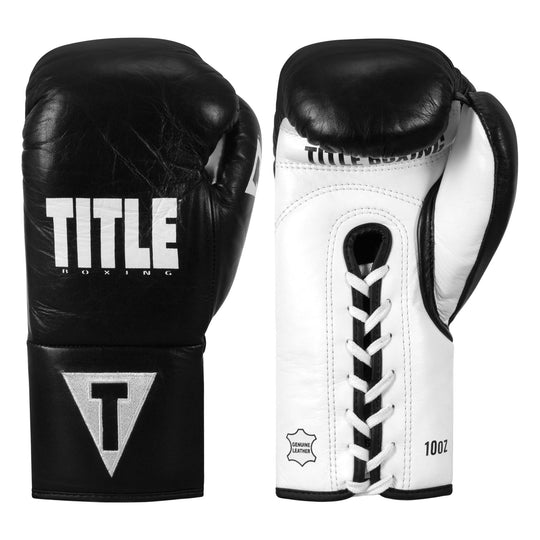 TITLE Boxing Leather Pro Fight Boxing Gloves